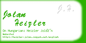 jolan heizler business card